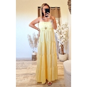 ROBE BUSTIER JAUNE
