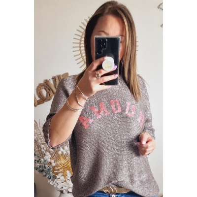 PULL LIDIA GRIS CLAIR