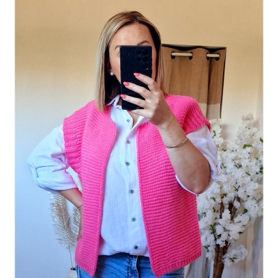 GILET ROMY FUSHIA