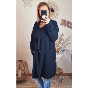 GILET LONG NOIR
