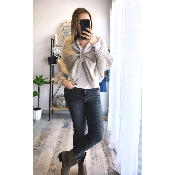 PULL NOEUD BEIGE