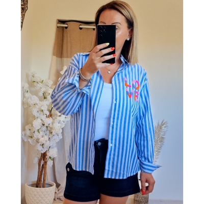 CHEMISE BLEU LOVE