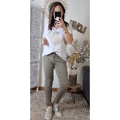 TEE-SHIRT COEUR BEIGE