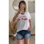 TEE-SHIRT ST TROPEZ ROUGE