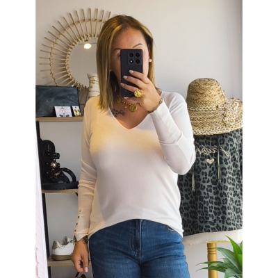 PULL GABY BLANC