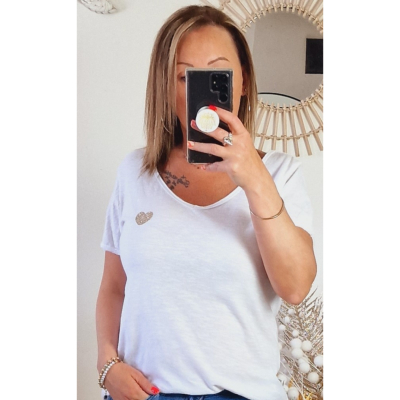 TEE-SHIRT AMELI BLANC