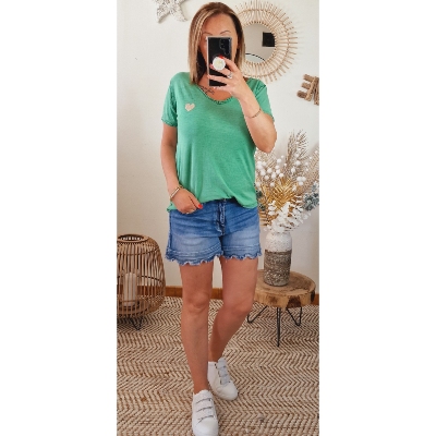 TEE-SHIRT AMELI VERT