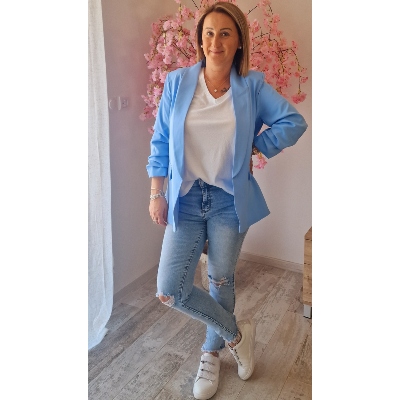 BLAZER BLEU CIEL