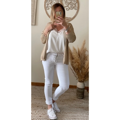 JEANS PALOMA BLANC (taille grand)