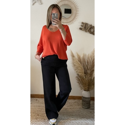 petit pull orange