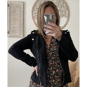 VESTE  SUEDINE NOIR