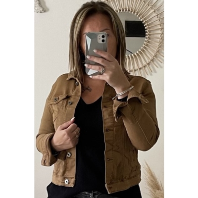 VESTE EN JEANS CAMEL