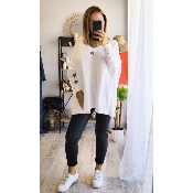 PULL ETOILE BLANC
