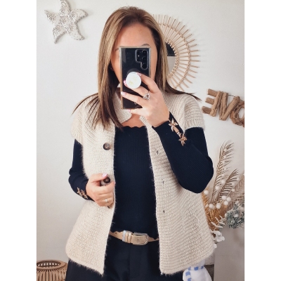 GILET LARA BEIGE