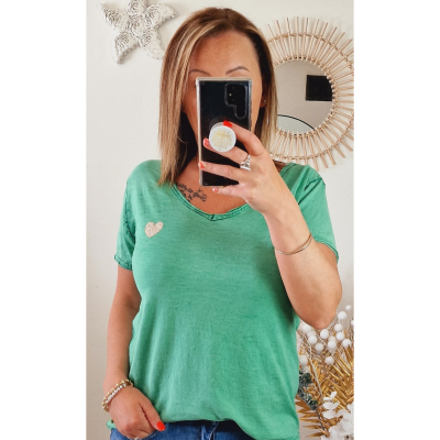 TEE-SHIRT AMELI VERT