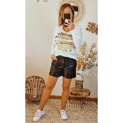 SHORT SIMILI NOIR